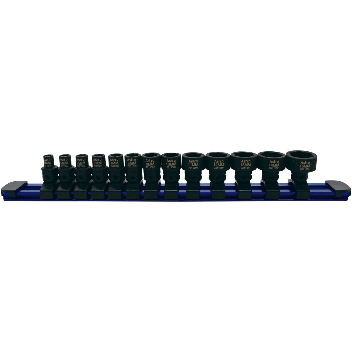 13-Piece 1/4″ Drive Low Profile Nano Impact Sockets – Metric