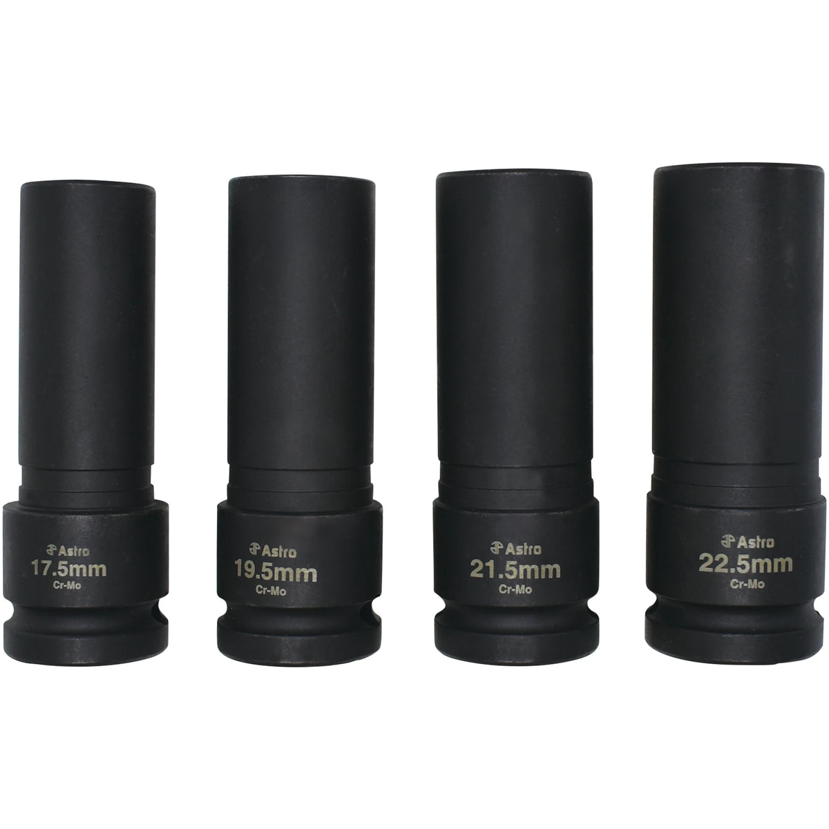 1/2″ Drive 1/2 Size Thin Wall Lug Nut Socket Set – 17.5 – 22.5mm