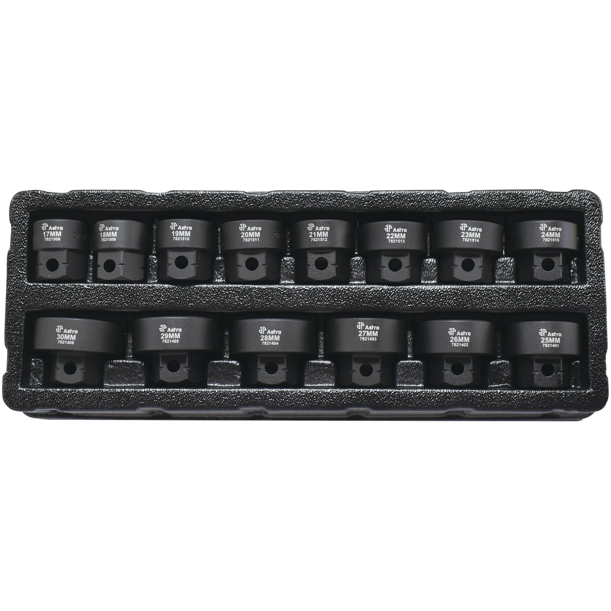 14pc 1/2″ Drive Low Profile Nano Impact Socket Set – No Skips