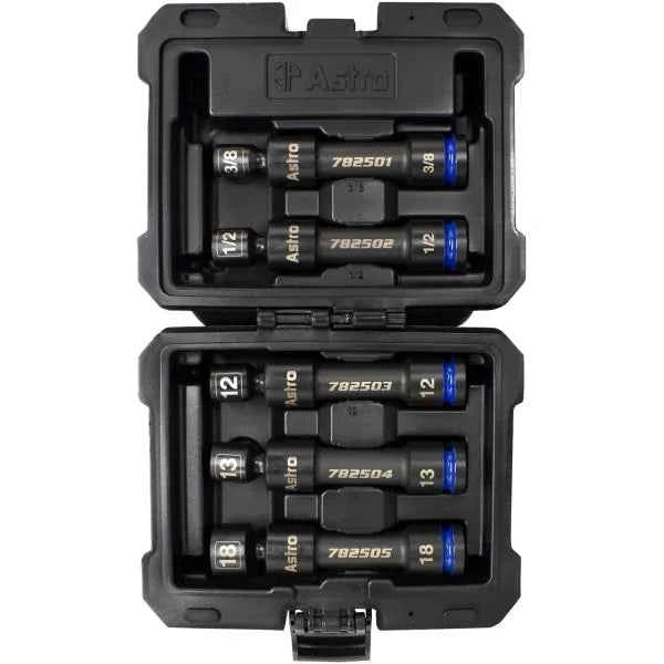Astro Pneumatic - 1/2" Drive 12-Point Pinless Heavy-Duty Driveline Impact Socket Set - Ridge Toolbox