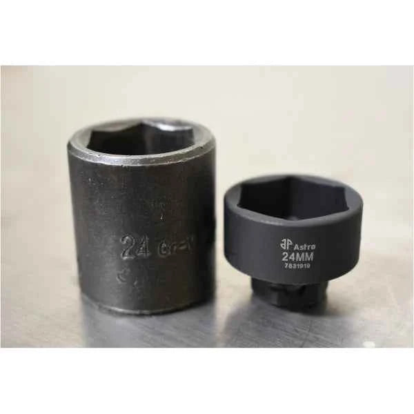 Astro Pneumatic - 19pc 3/8" Drive Low Profile Nano Impact Socket 6-24mm - No Skips - Ridge Toolbox