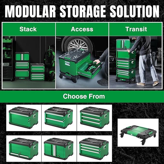 Revolutionize Your Organization with the SK Tools USA Modular Tool Box - 2-Drawer Steel Storage Solution - Ridge Toolbox