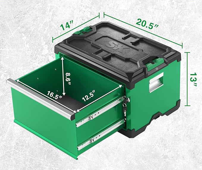 Modular Storage Tool Box - Durable 1-Drawer Steel Design for Efficient Organization - Ridge Toolbox