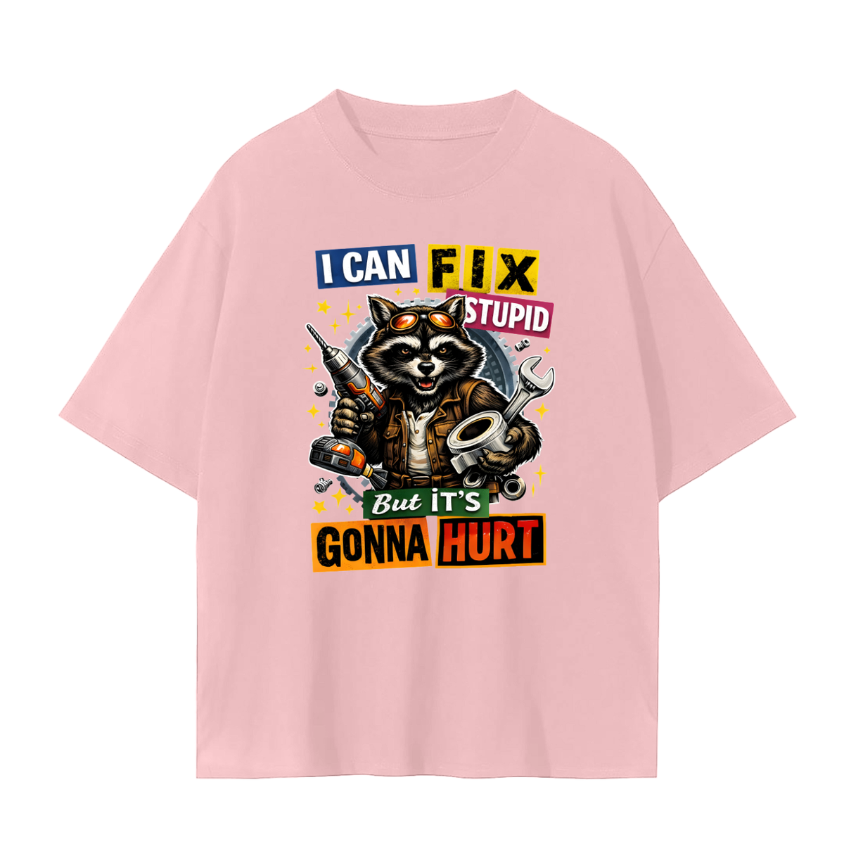 RTB,tshirt,mechanic,tee,raccoon