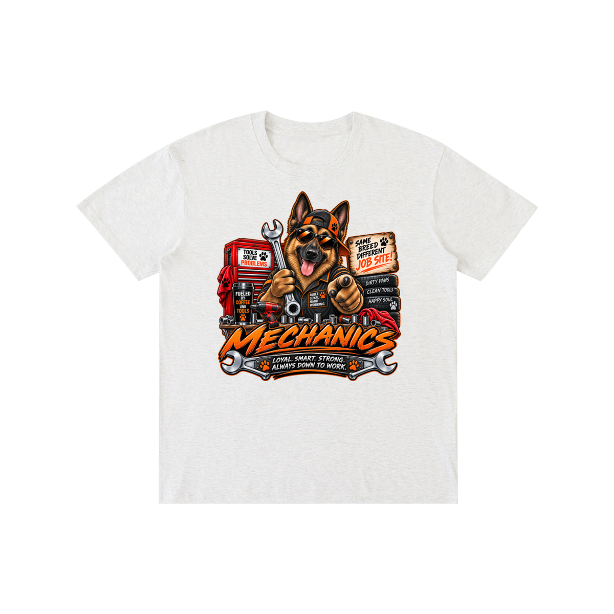 German Shepherd Mechanic T-Shirt