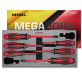 Vessel MEGADORA Insulated Screwdriver 6PC. Set - professional screwdrivers