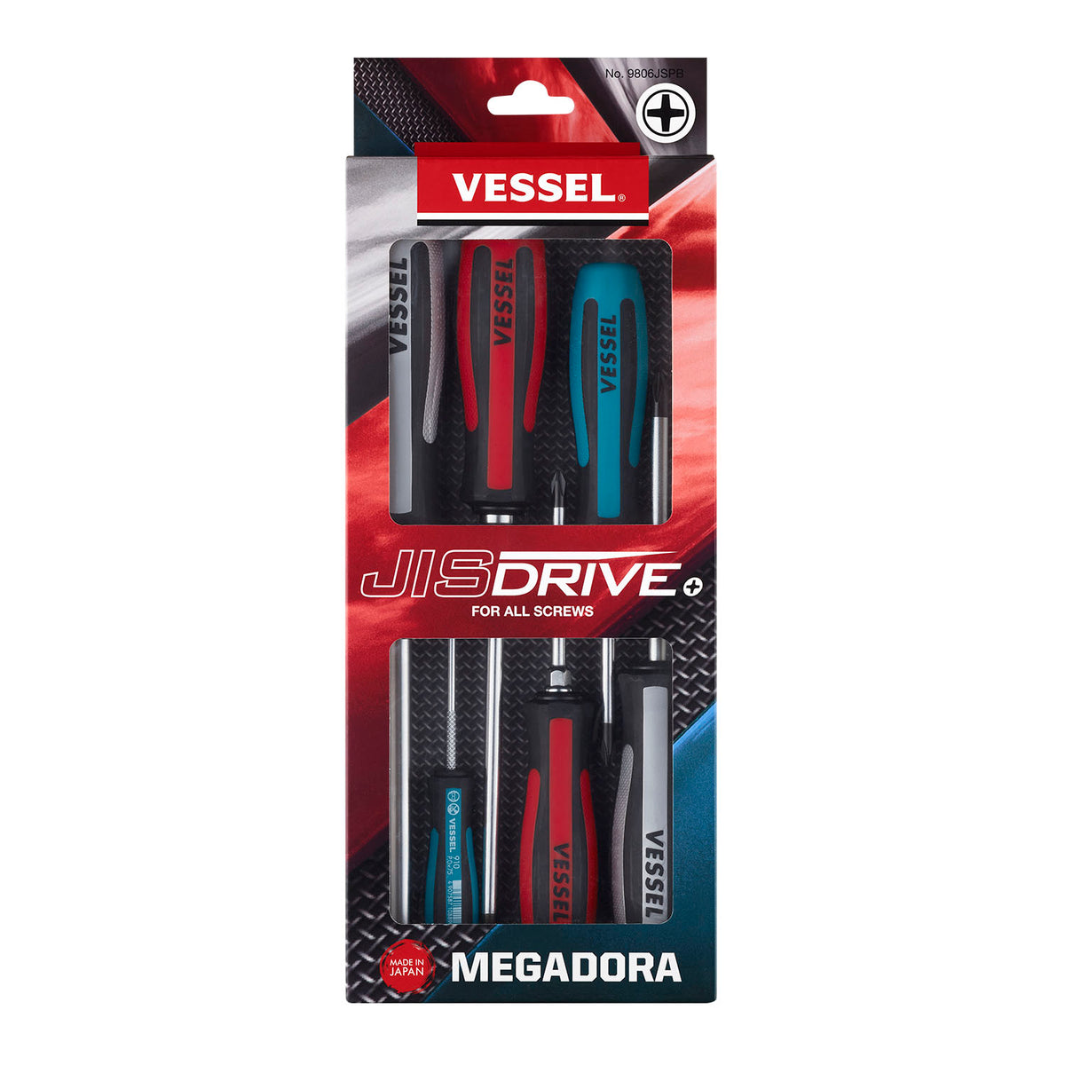 Vessel MEGADORA JISDRIVE Screwdriver 6PC. Set - professional screwdrivers