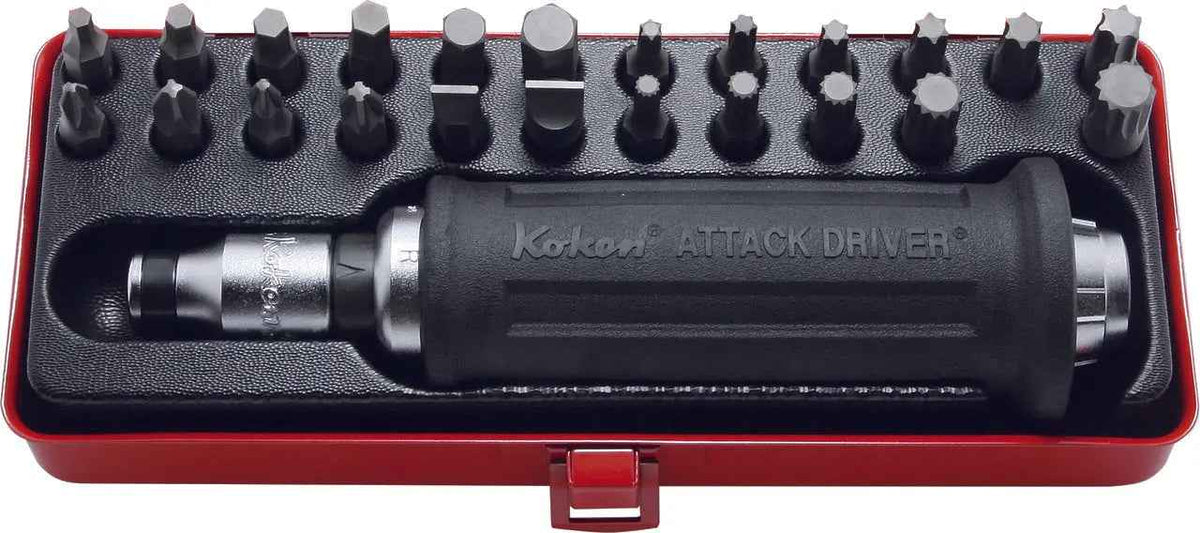 1/2 Sq. Dr. Attack Driver Set     Rubber Grip 25 pieces