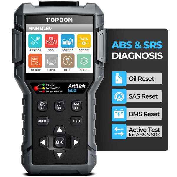TOPDON Code Reader - ABS & SRS Active Tests & Live Data - Ridge Toolbox