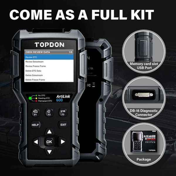 TOPDON Code Reader - ABS & SRS Active Tests & Live Data - Ridge Toolbox