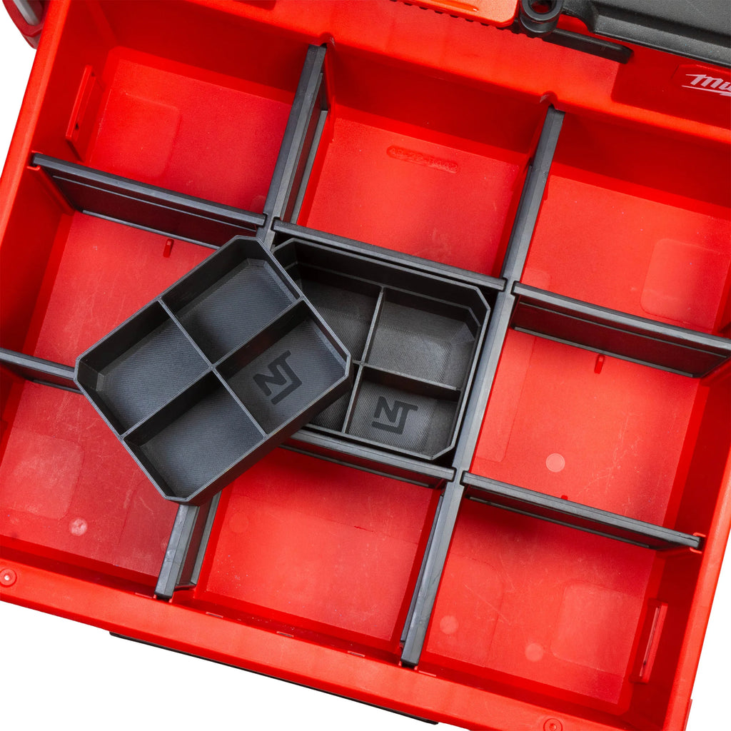 Stacking Divider Bins for Milwaukee PACKOUT 2-Drawer