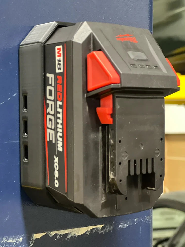 STS Auto Design MW1860F - Milwaukee Style Forge 6.0 Magnetic Battery Cover - Ridge Toolbox