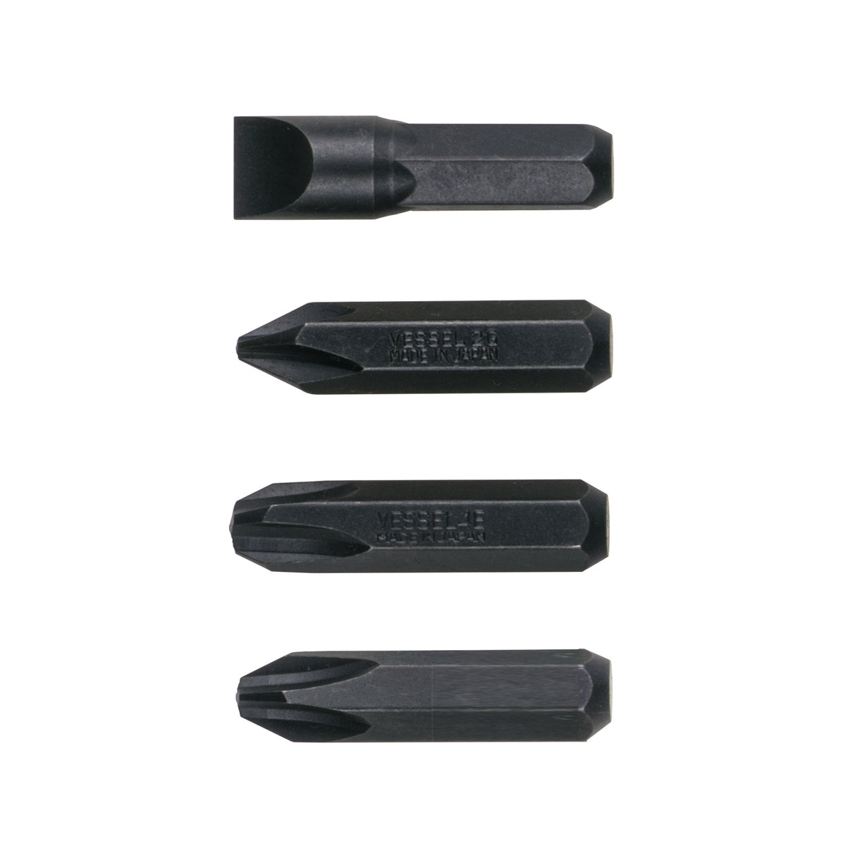 Vessel INSERT BIT 5/16" Hex, 4PC. Set for Manual Impact Driver