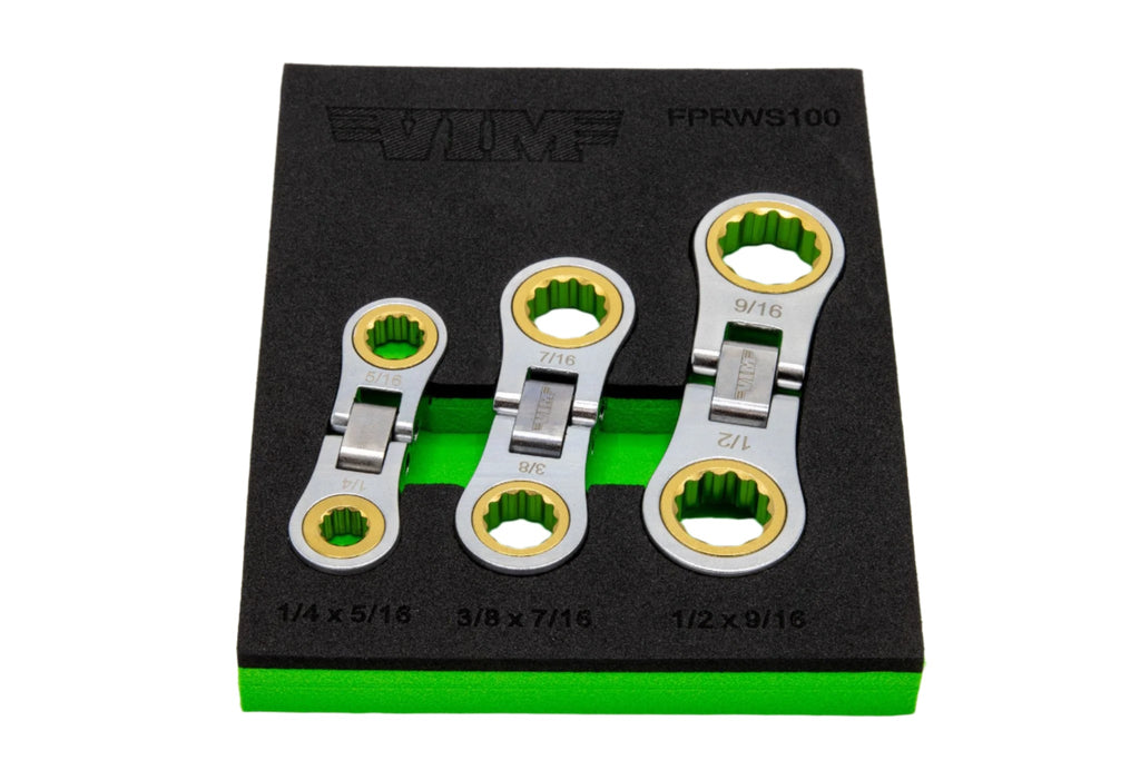 Vim Tools - 3 Pc. Flex Palm Ratchet - Sae