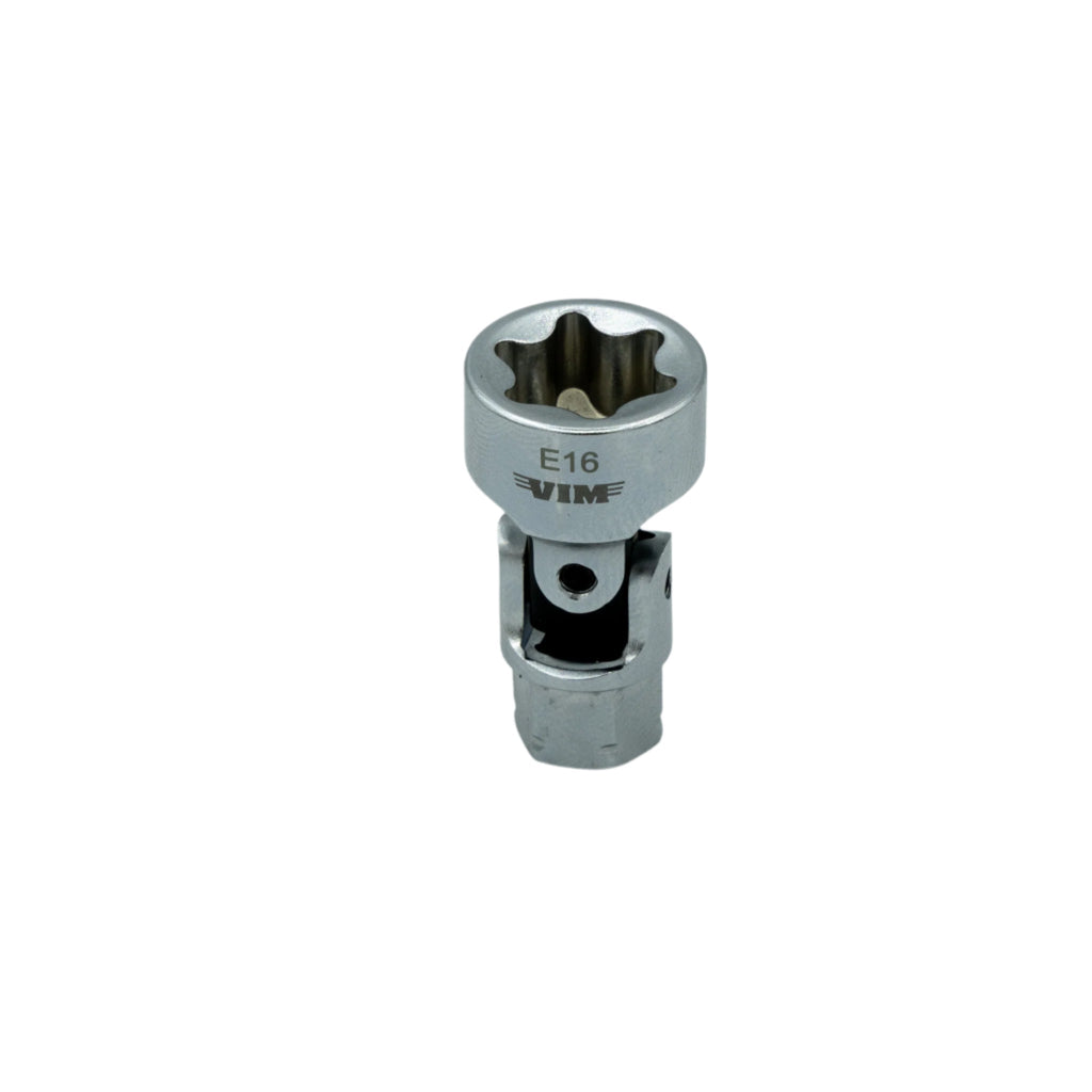 VIM Tools - 9 PC. DUAL DRIVE STUBBY UJ E-TORX  SOCKET SET - 1/4'' X 11MM DR. - GREEN MAGRAIL