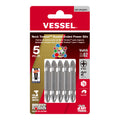 Vessel NECK TORSION Double-Ended Power Bit +2x+2x50mm 5PC. (Card)
