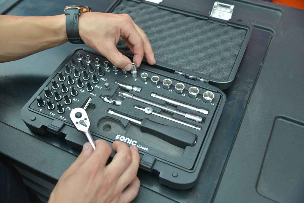 Sonic Tools - MCS Metric Flank Socket 1/4'' - 6 pt, 46-PCS - Ridge Toolbox
