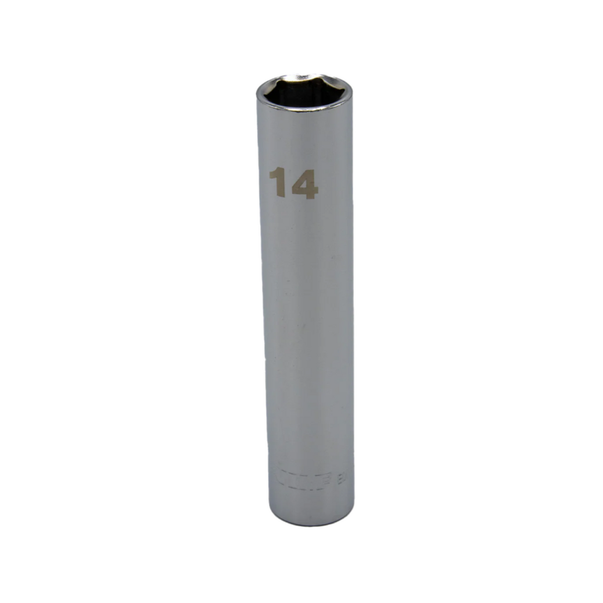 VIM Tools - Extra Deep Metric Socket, 1/4" Square Drive, Chrome (8mm–14mm) - Ridge Toolbox