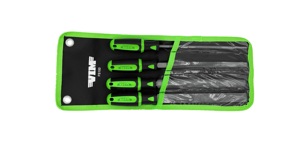 Vim Tools - 4 Piece File Set, 12″ Oal - Ridge Toolbox