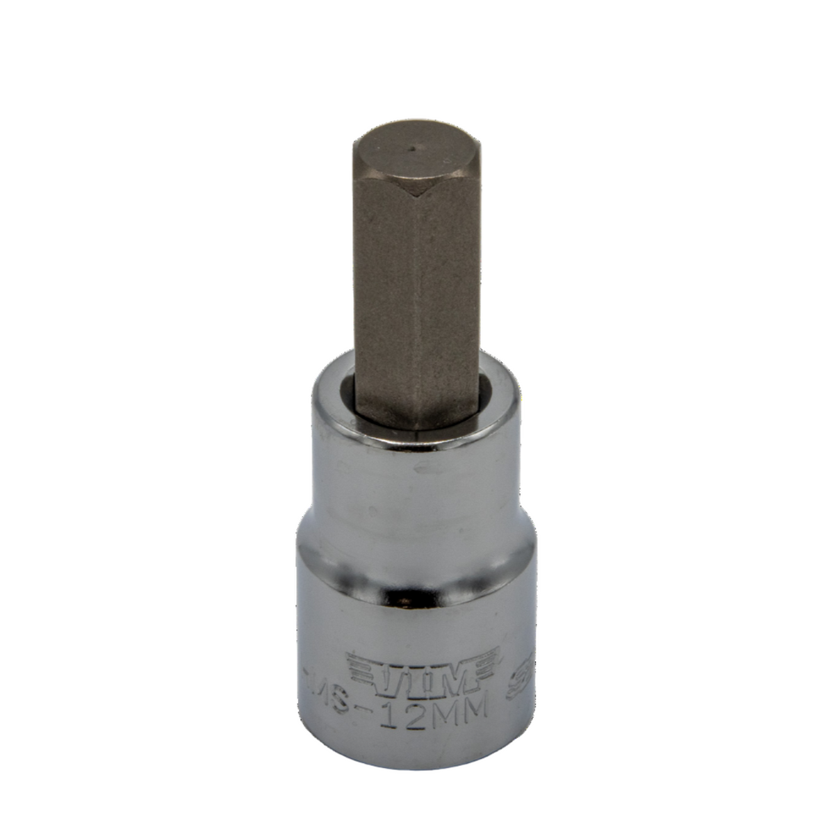 VIM Tools - Hex Bit, Satin Chrome 1/2” sq. dr. Bit Holder (10mm-22mm) - Ridge Toolbox