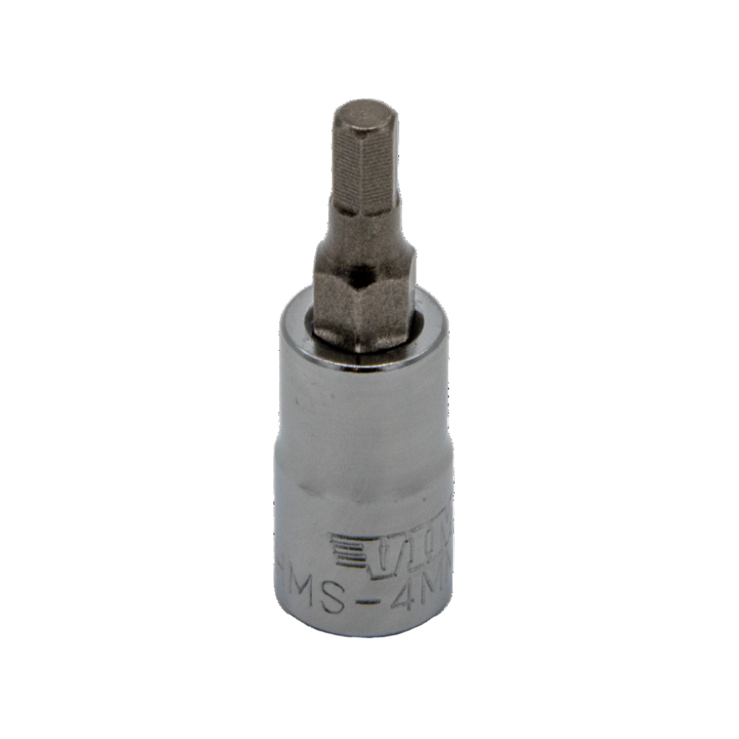 VIM Tools - Hex Bit, Satin Chrome 3/8” sq. dr. Bit Holder (3mm-9mm) - Ridge Toolbox