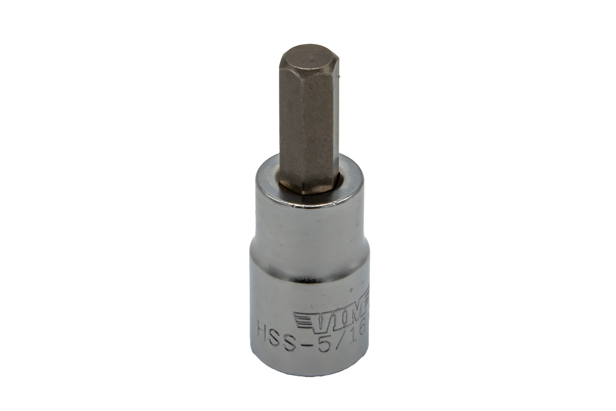 VIM Tools - Hex Bit Satin Chrome Bit Holders (1/2” - 9/64”) - Ridge Toolbox