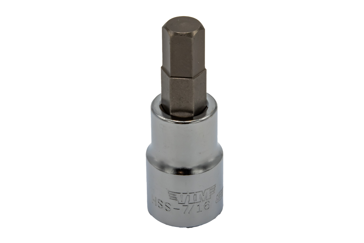 VIM Tools - Hex Bit Satin Chrome Bit Holders (1/2” - 9/64”) - Ridge Toolbox