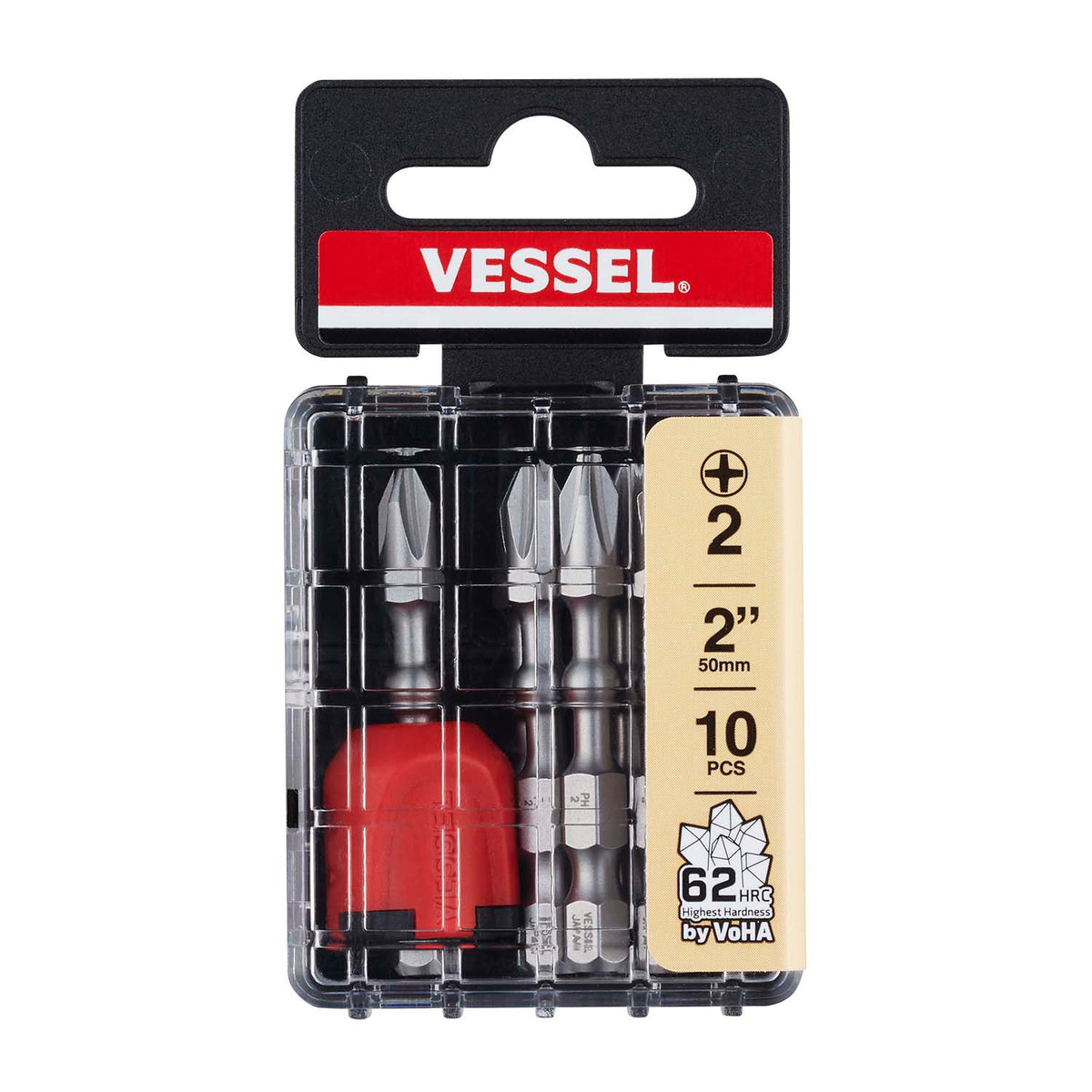 Vessel IMPACT BALL Torsion Bit +2x50mm 10PC. with MAG ENHANCER (Case)