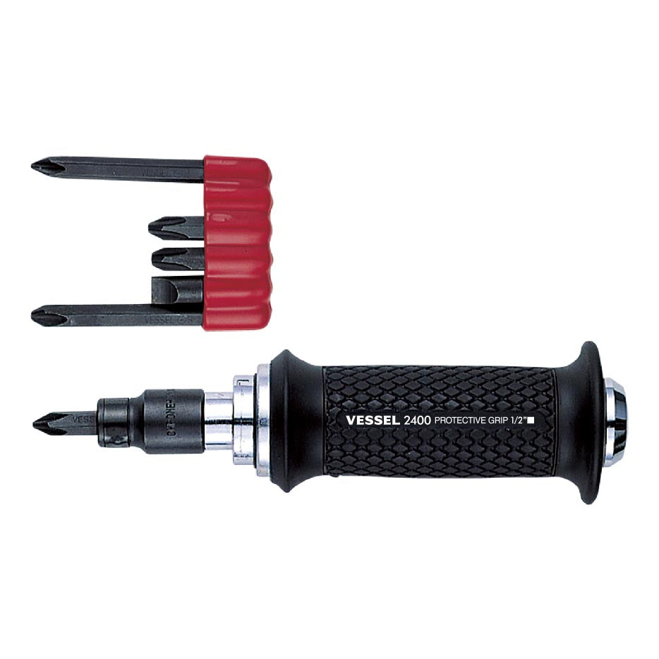 Vessel Manual Impact Driver with Cushion Grip Handle 5/16" Hex & 1/2" SQ Drive Set