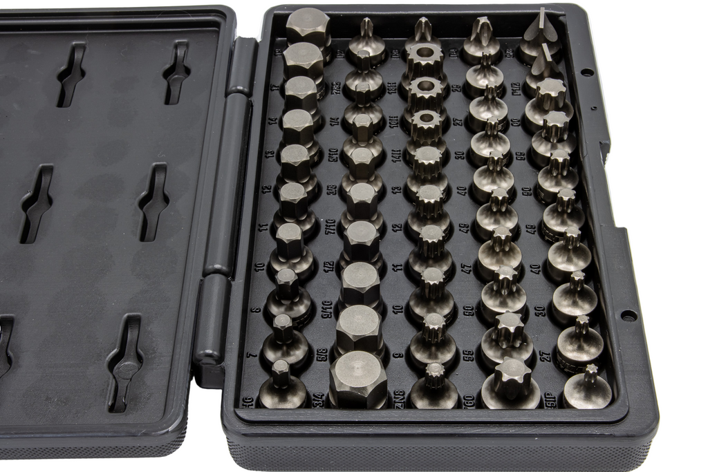 VIM Tools - Impact Master Set, 50 Piece, Half Cut Torx, Hex, Flat, Philips, & XZN Drivers, 3/8″ Sq. Dr. - Ridge Toolbox