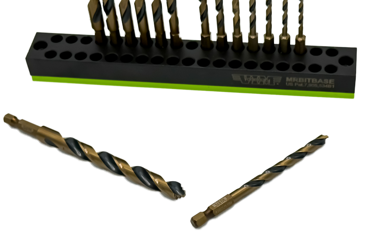 Vim Tools - 15 Piece Power Drive M35 Drill Bit Set With Magnetic Base - Ridge Toolbox