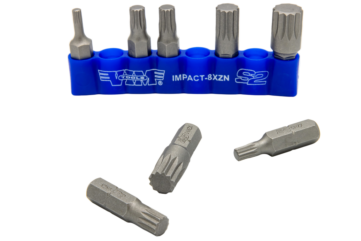 Vim Tools - 8 Pc 5/16″ Shank Impact Triple Square Bit Set - Ridge Toolbox