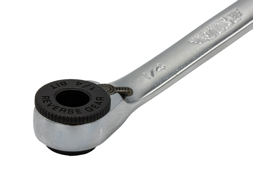 VIM Tools - 1/4″ & 5/16″ Hex Bit Ratchet and 1/4″ Square Drive Insert, Double Ended - Ridge Toolbox