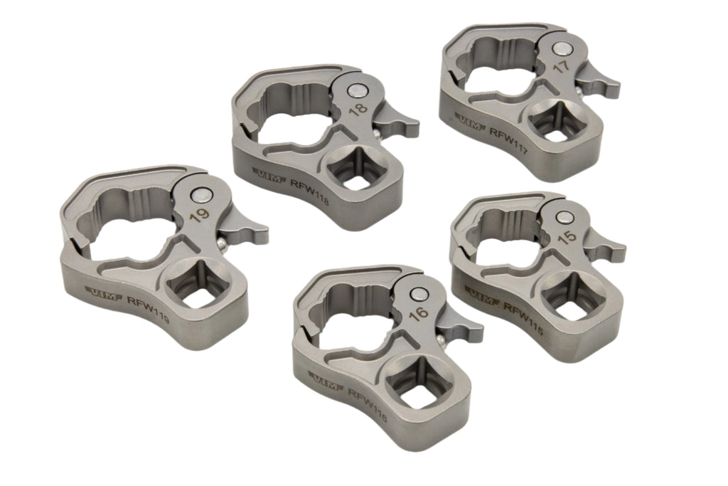 VIM Tools - 5 PC. 3/8'' DR. RATCHETING FLARE NUT SET (15, 16, 17, 18, 19MM)