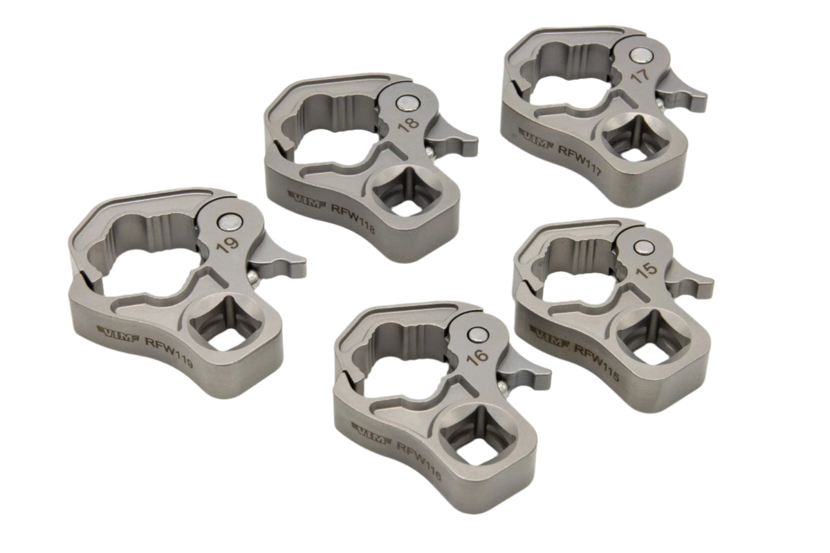VIM Tools - 5 PC. 3/8'' DR. RATCHETING FLARE NUT SET (15, 16, 17, 18, 19MM)