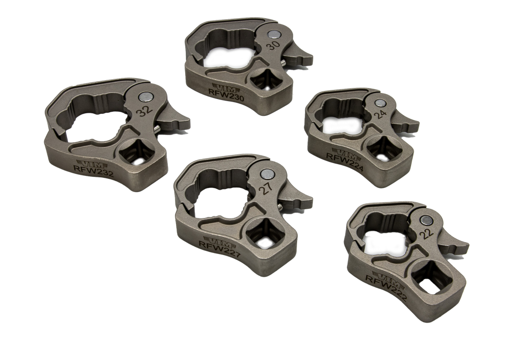 VIM Tools - 5 PC. 1/2” DR. LARGE RATCHETING FLARE NUT WRENCH SET (22, 24, 27, 30, 32MM) - Ridge Toolbox