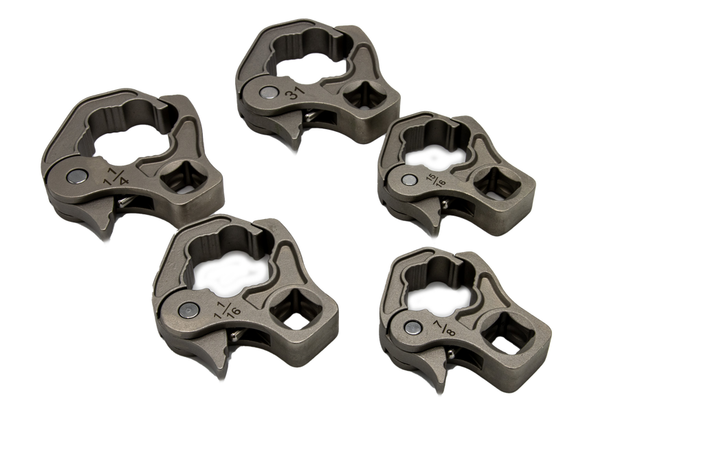 VIM Tools - 5 PC. 1/2” DR. LARGE RATCHETING FLARE NUT WRENCH SET (22, 24, 27, 30, 32MM) - Ridge Toolbox