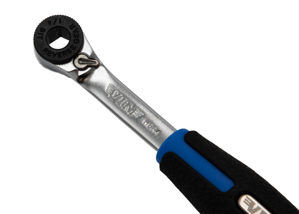 VIM Tools - Hex Bit Ratchet, 1/4″ Hex with Handle - Ridge Toolbox