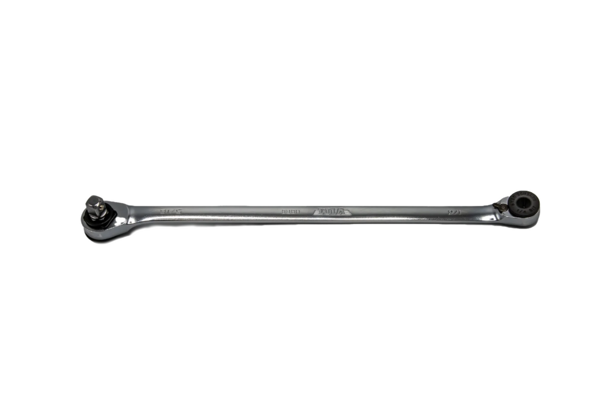 VIM Tools - 8″ Hex Bit Ratchet, 10/4″ and 5/16″ Hex with 1/4″ Square Drive Insert - Ridge Toolbox