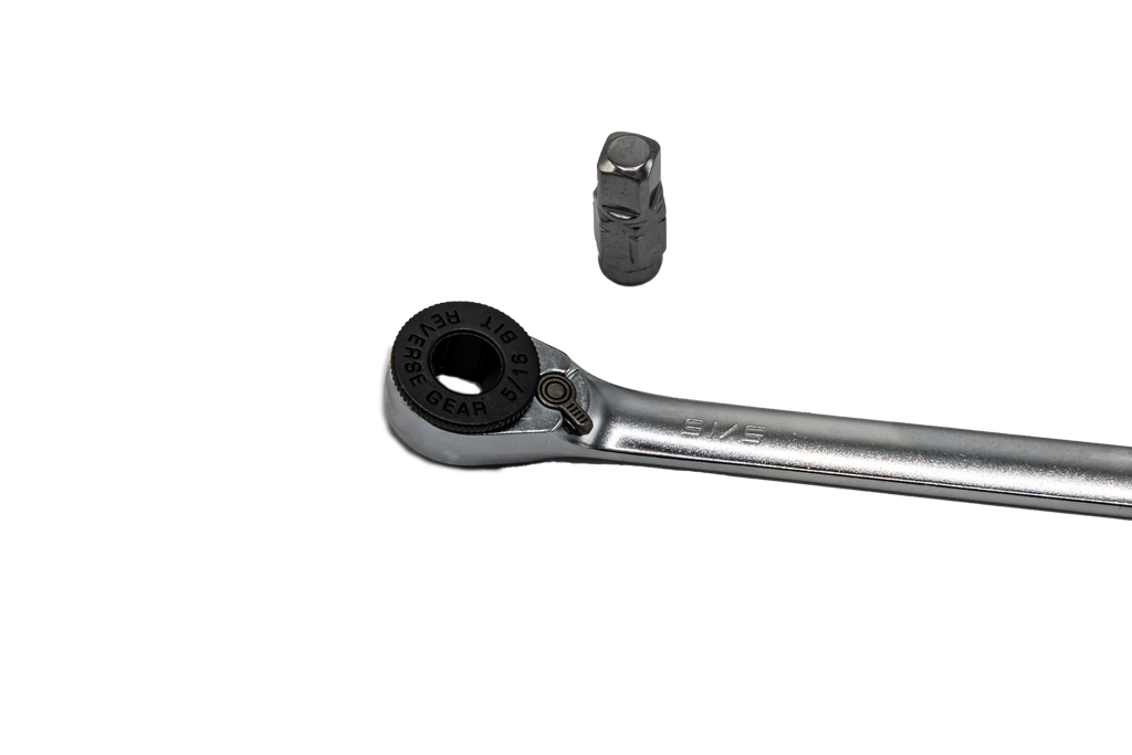VIM Tools - 8″ Hex Bit Ratchet, 10/4″ and 5/16″ Hex with 1/4″ Square Drive Insert - Ridge Toolbox