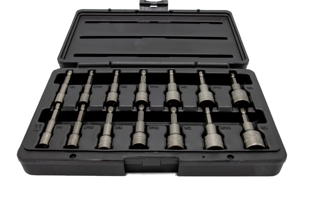 VIM Tools - 14 PC. SAE NUT SETTER SET (1/4” – 5/8”) - Ridge Toolbox