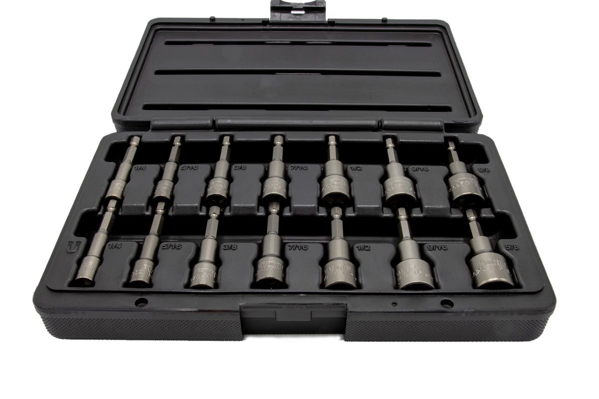 VIM Tools - 14 PC. SAE NUT SETTER SET (1/4” – 5/8”) - Ridge Toolbox