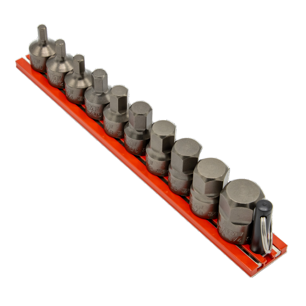 VIM Tools - IMPACT Hex Driver Set, Inch 10 pc, Power or Hand Approved, 3/8″Sq. Drive - Ridge Toolbox
