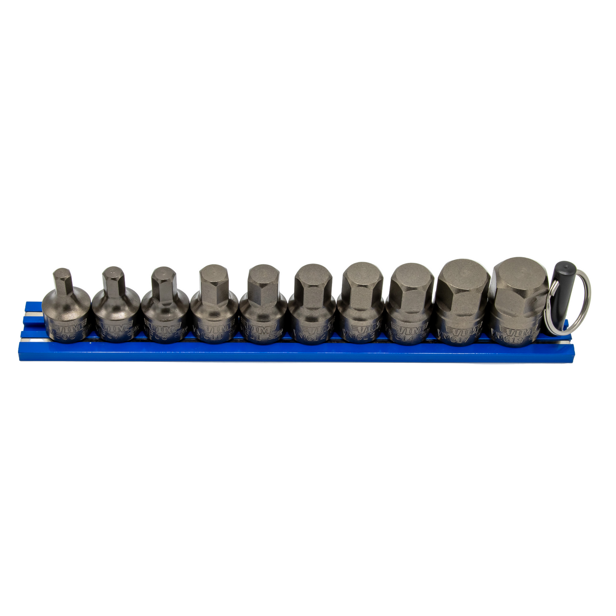 VIM Tools - IMPACT Metric Hex Driver Set 10 pc, Power or Hand Approved, 3/8″Sq. Drive - Ridge Toolbox