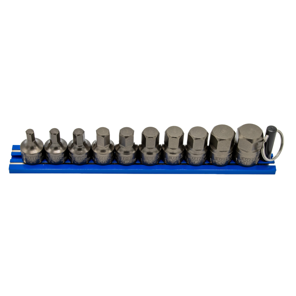 VIM Tools - IMPACT Metric Hex Driver Set 10 pc, Power or Hand Approved, 3/8″Sq. Drive - Ridge Toolbox