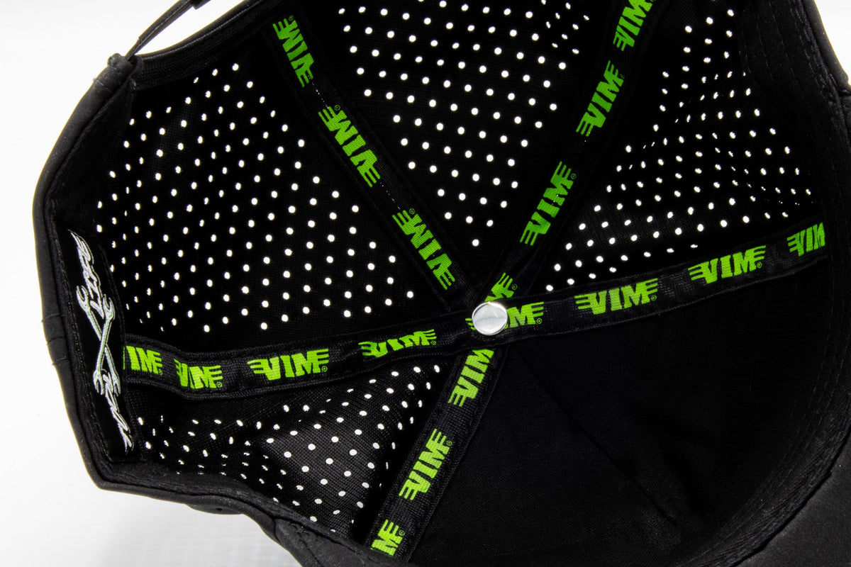 Vim Tools - Vim Hat - Pvc Patch Green Logo - Black