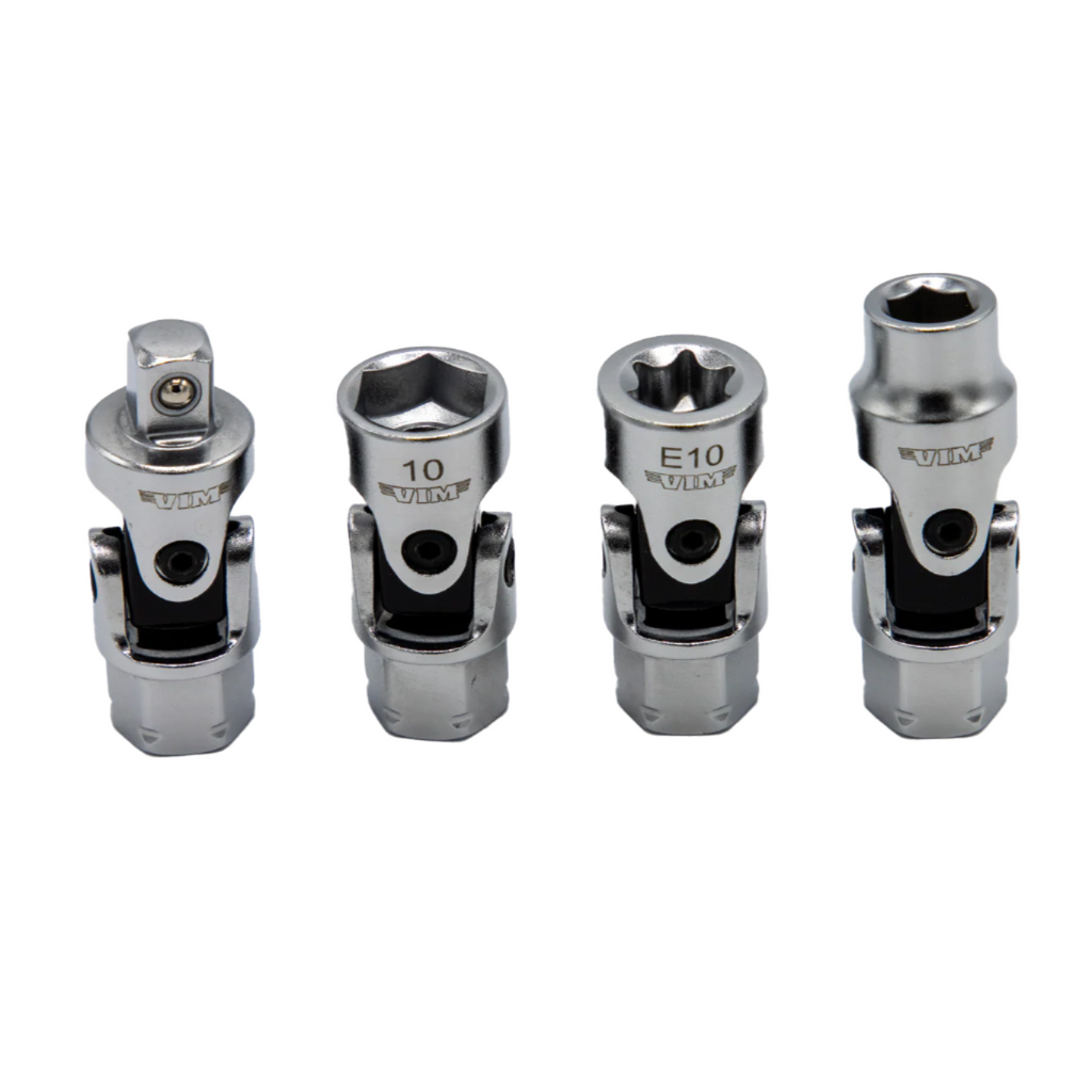 VIM Tools - 4 Piece Firm Flex Dual Drive 1/4” x 11mm UJ Kit - Ridge Toolbox