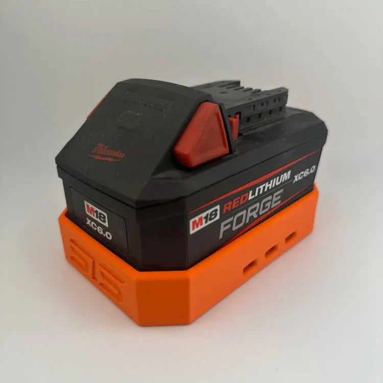 STS Auto Design MW1860F - Milwaukee Style Forge 6.0 Magnetic Battery Cover - Ridge Toolbox