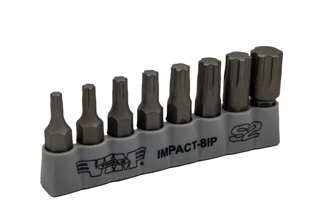 Vim Tools - Torx Plus, Impact Quality S2 Bit Set, 8 Pc Bits 5/16″ Hex Bodies, 1.25″L, Ip20 Thru Ip55 - Ridge Toolbox