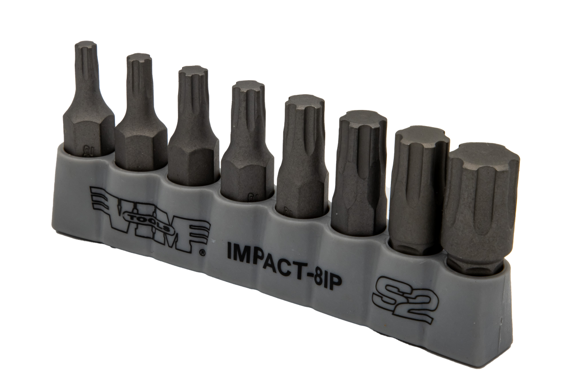 Vim Tools - Torx Plus, Impact Quality S2 Bit Set, 8 Pc Bits 5/16″ Hex Bodies, 1.25″L, Ip20 Thru Ip55 - Ridge Toolbox
